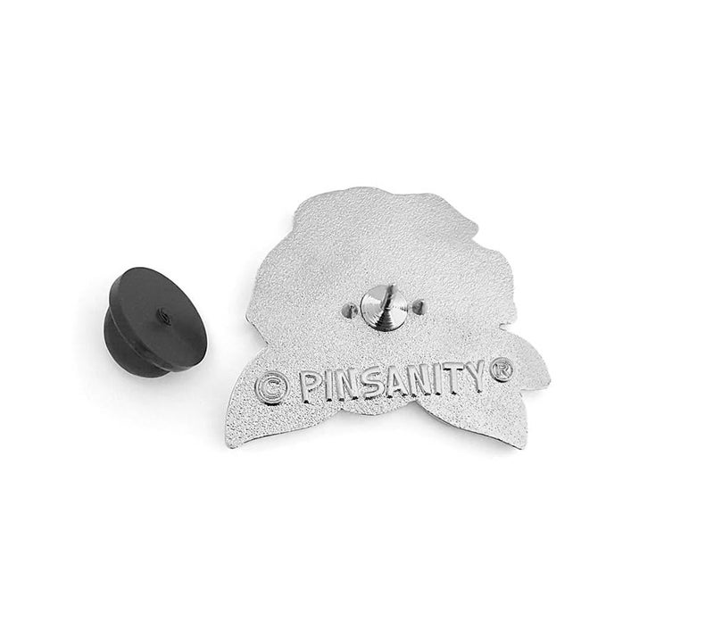 Pinsanity Black Rose Enamel Lapel Pin - Image 3